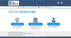 Desktop Screenshot of givebloodnow.com